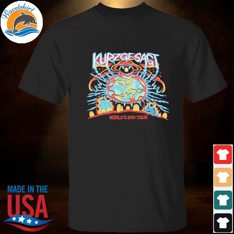 The kurzgesagt world's end tour shirt