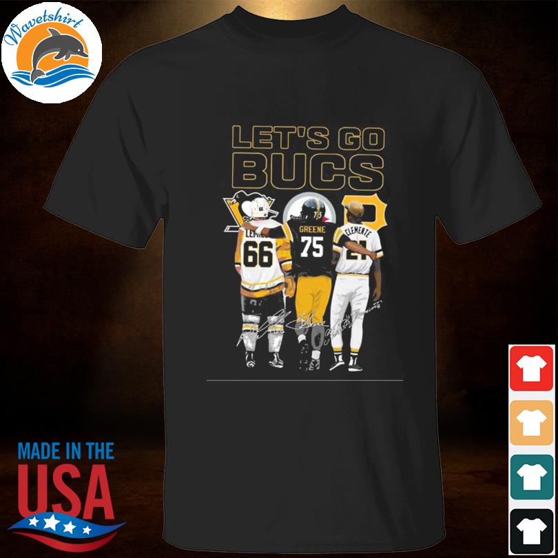 Pittsburgh Steelers Joe Greene Pirates Roberto Clemente Penguins Mario  Lemieux Friendship T-Shirt - TeeNavi