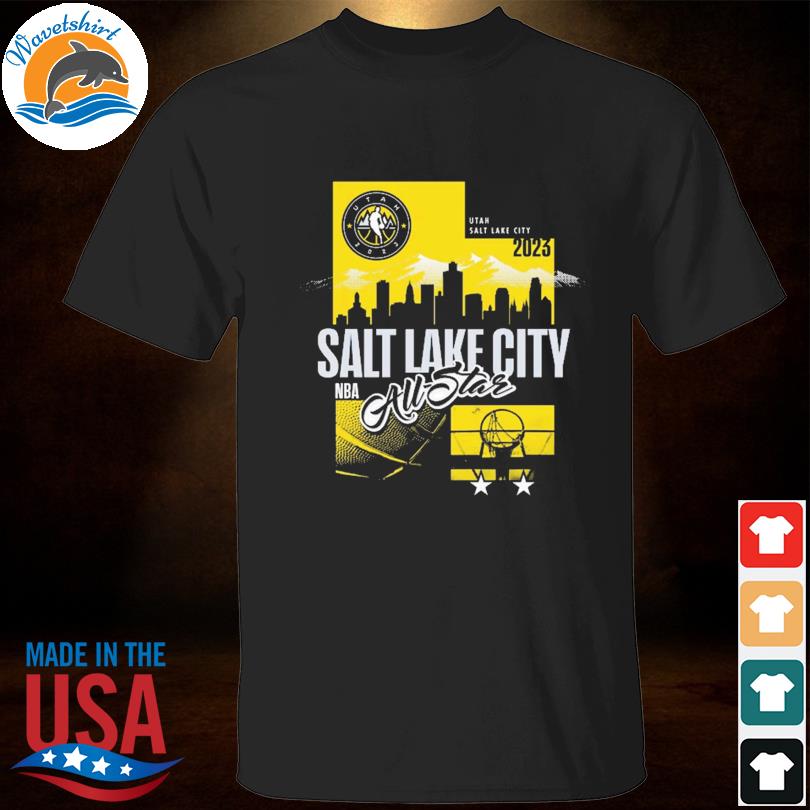Utah salt lake city black 2023 nba all-star game big & tall shirt