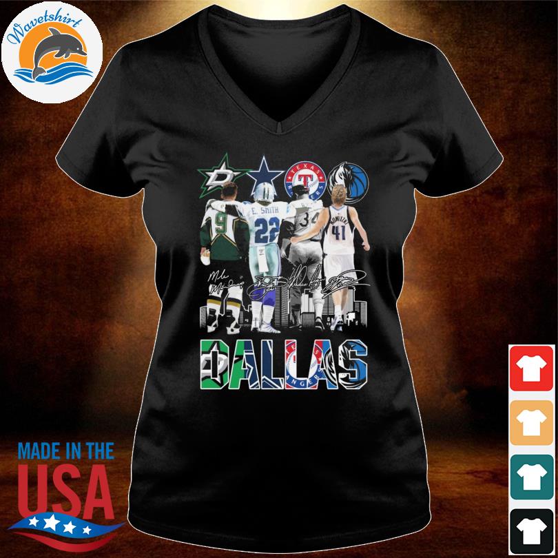 Dallas Stars Dallas Cowboys Texas Rangers Dallas Mavericks signature Dallas  City 2023 shirt, hoodie, sweater, long sleeve and tank top