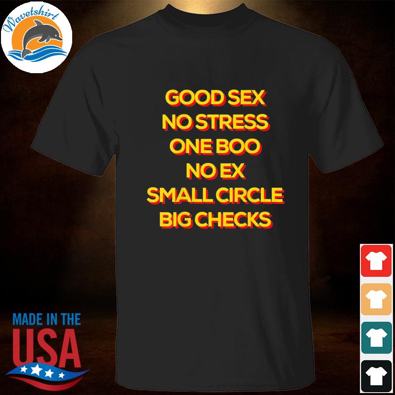 Good sex no stress one boo no ex small circle big checks shirt