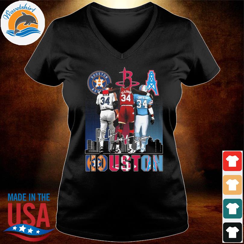 Houston Texans Deshaun Watson Houston Rockets Hakeem Olajuwon Houston  Astros Nolan Ryan city signatures shirt, hoodie, sweater, long sleeve and  tank top