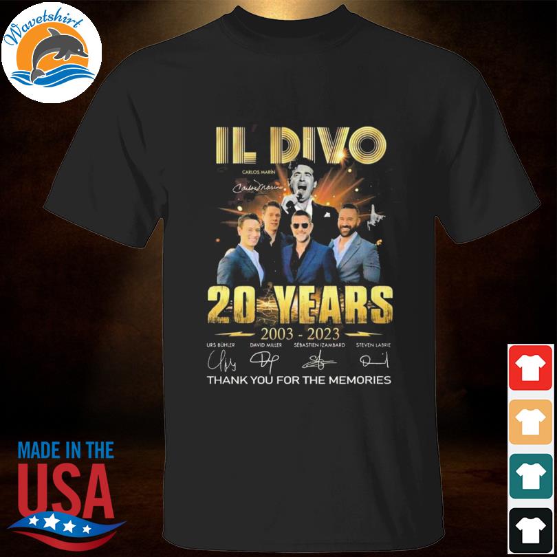 Il divo 20 years 2003 2023 thank you for the memories signatures shirt