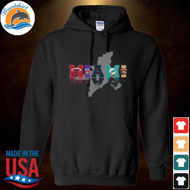 Official Miami Sports teams logo Heat Miami Marlins Miami Dolphins Florida  Panthers Shirt, hoodie, sweater, long sleeve and tank top