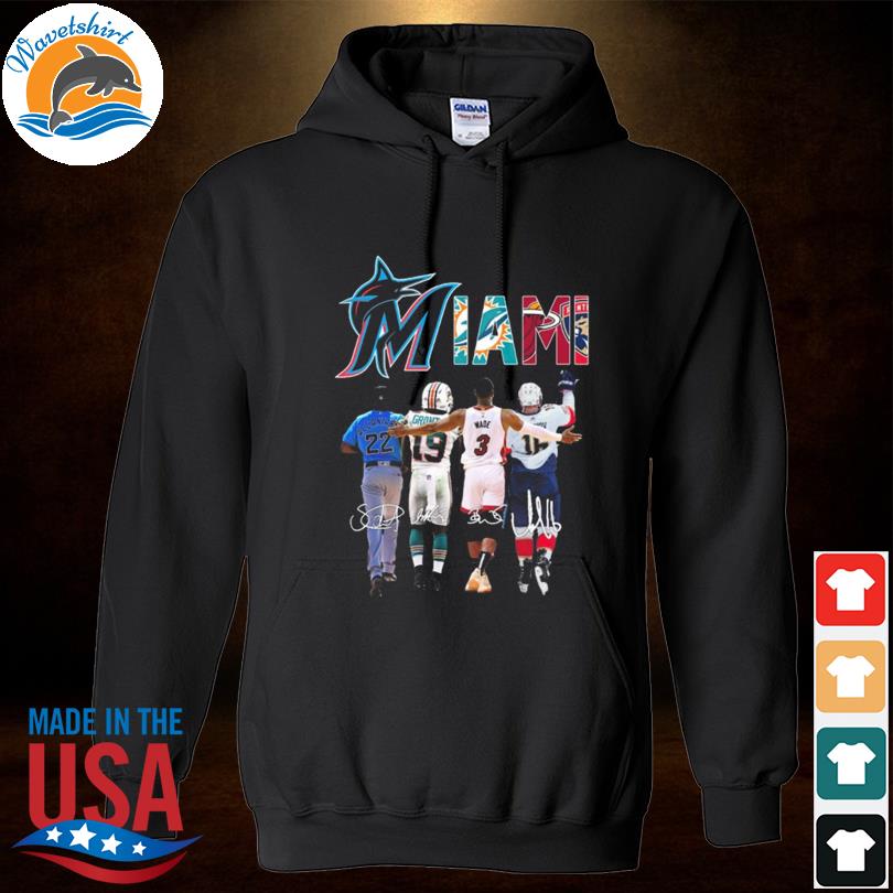 Official Miami Sports teams logo Heat Miami Marlins Miami Dolphins Florida  Panthers Shirt, hoodie, sweater, long sleeve and tank top