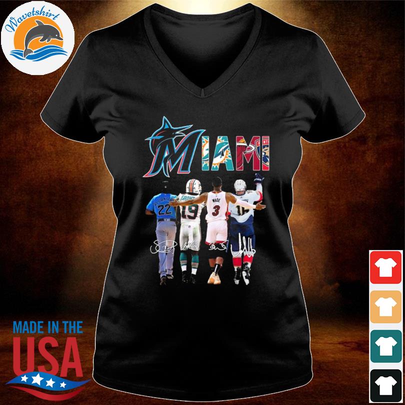 Miami Sports Teams Signed Miami Marlins Miami Dolphins Miami Heat  signatures Shirt, hoodie, longsleeve tee, sweater