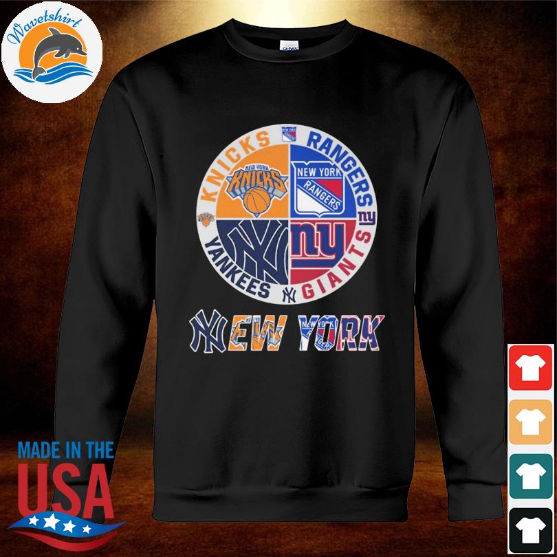 New York Yankees Giants Rangers Knicks logo shirt, hoodie, sweater, long  sleeve and tank top