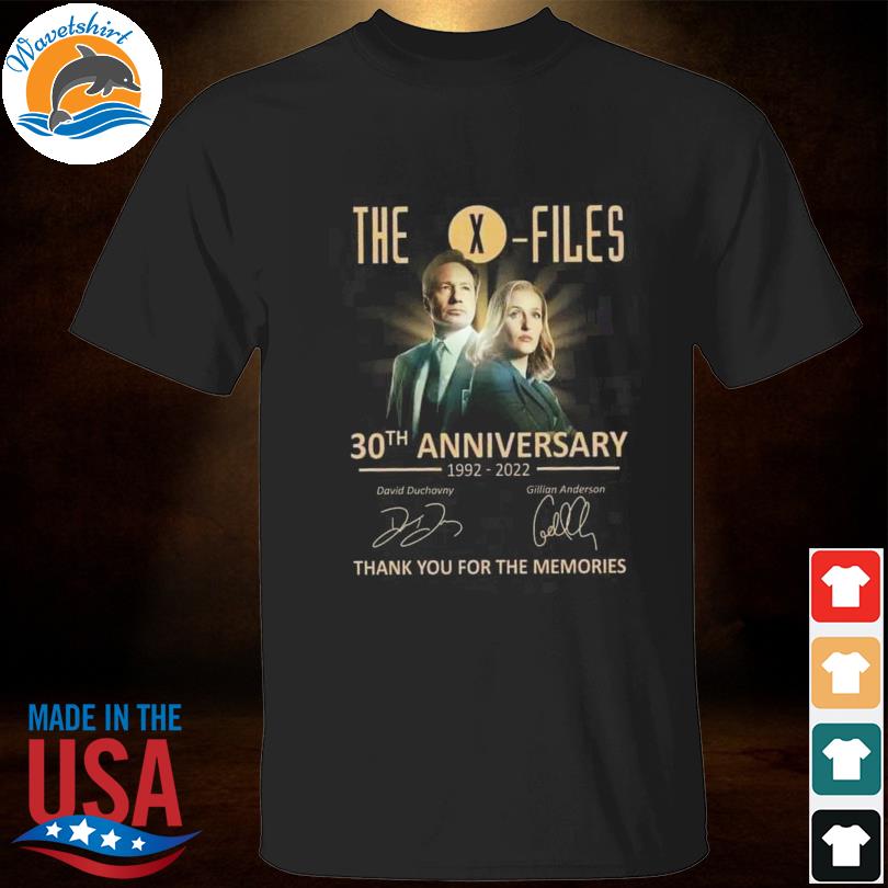 The X Files 30th anniversary 1992 2022 thank you for the memories signatures shirt