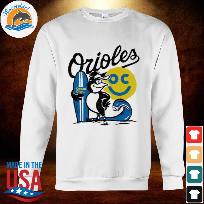 Official baltimore orioles ocean city md birdland surf co shirt-, hoodie,  sweater, long sleeve and tank top