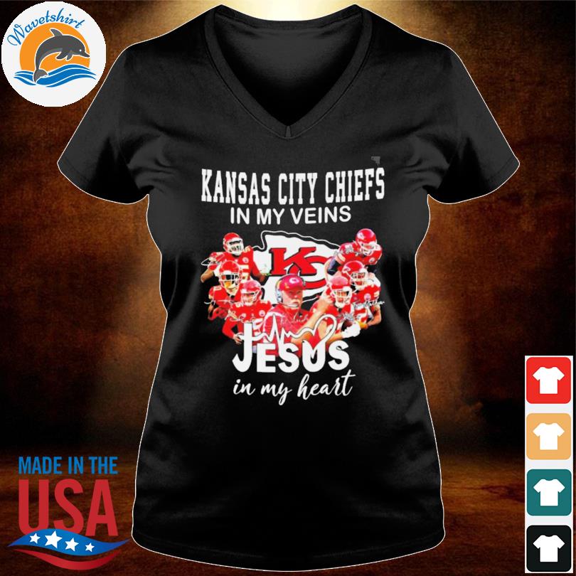 Kansas City Chiefs In My Veins Jesus In My Heart Shirt, hoodie, sweater,  long sleeve and tank top