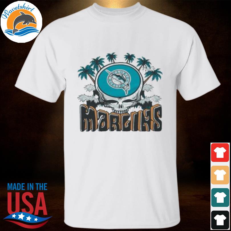 MLB x Grateful Dead x Marlins T-Shirt from Homage. | Teal | Vintage Apparel from Homage.