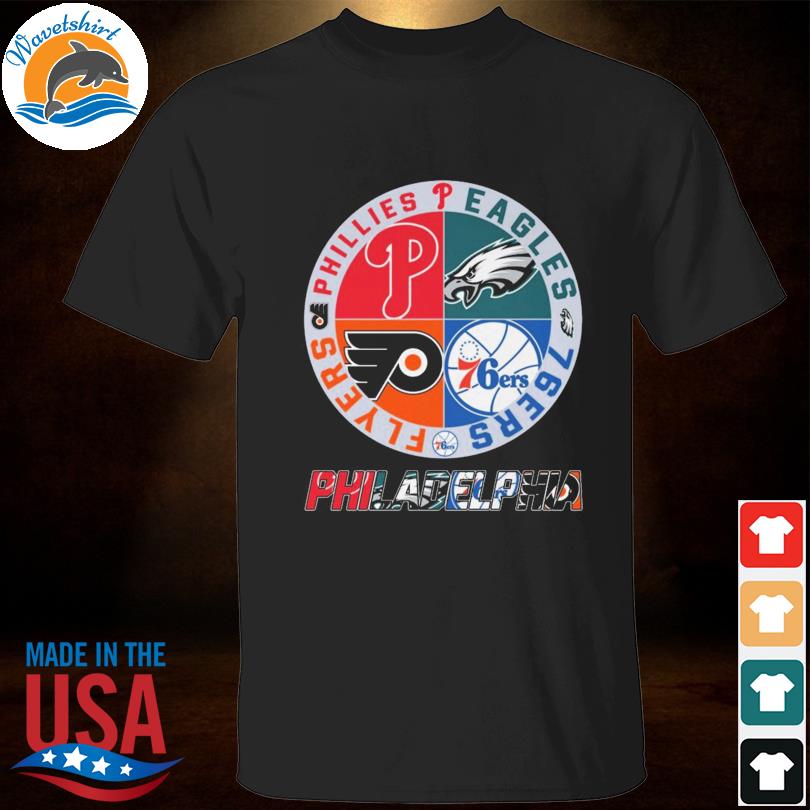 Philadelphia Circle Logo Sport Teams Phillies Eagles Flyers 76ers shirt,  hoodie, sweater, long sleeve and tank top