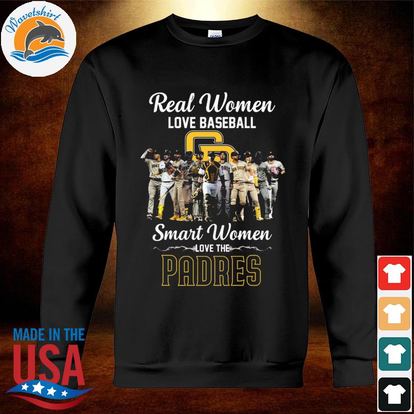 Real Women Love Baseball Smart Women Love The San Diego Padres 2023 T-Shirt  - Yeswefollow