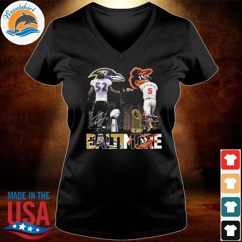 Baltimore Ravens Orioles Lewis And Robinson City Champions T Shirt