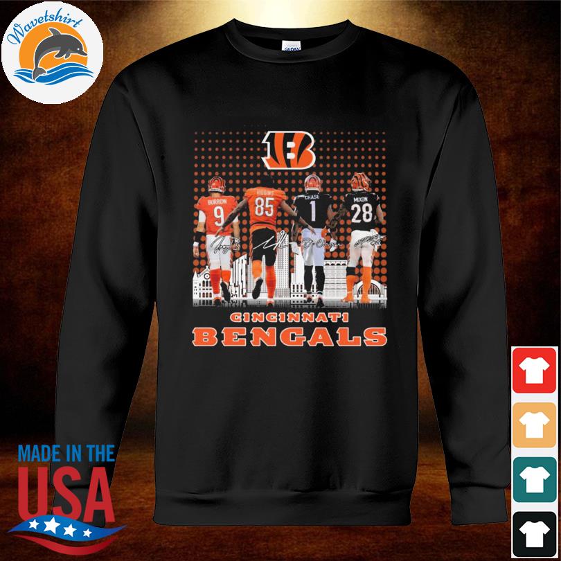 Cincinnati Bengals football skyline signatures shirt, hoodie, longsleeve  tee, sweater