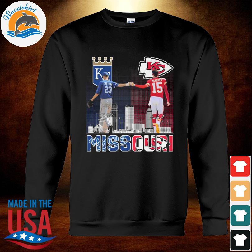 Missouri Kansas city Chiefs patrick mahomes and royals greinke skyline 2023  shirt - Limotees