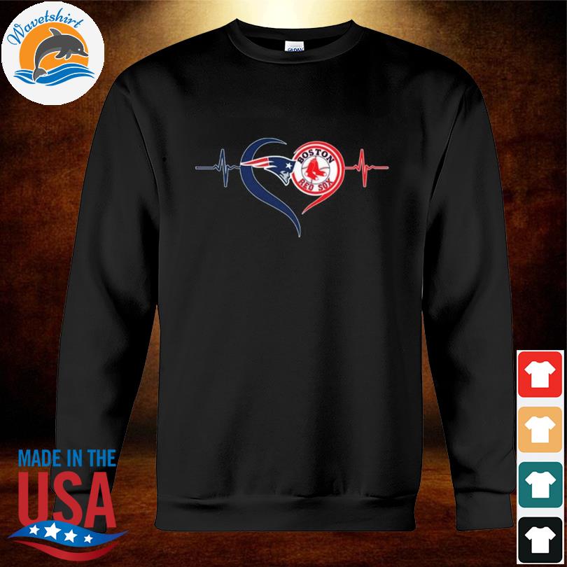 New England Patriots And Boston Red Sox heartbeat 2023 shirt, hoodie,  longsleeve tee, sweater