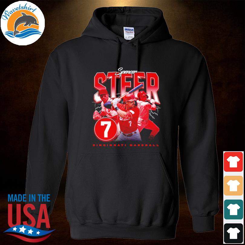 Spencer Steer Cincinnati Reds Lightning retro shirt, hoodie, sweater, long  sleeve and tank top