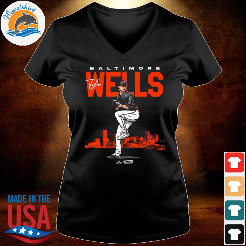 Tyler Wells Baltimore Orioles city skyline signature 2023 shirt