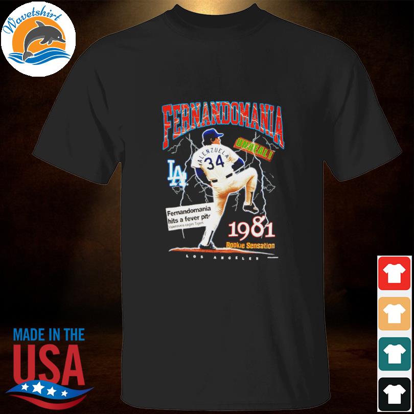 Number 34 Fernandomania Los Angeles Dodgers Fernando Valenzuela Shirt,  hoodie, longsleeve, sweater