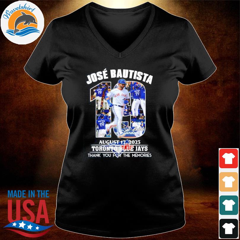 Toronto Blue Jays 19 Jose Bautista Thank You For The Memories signature  shirt, hoodie, sweater, long sleeve and tank top
