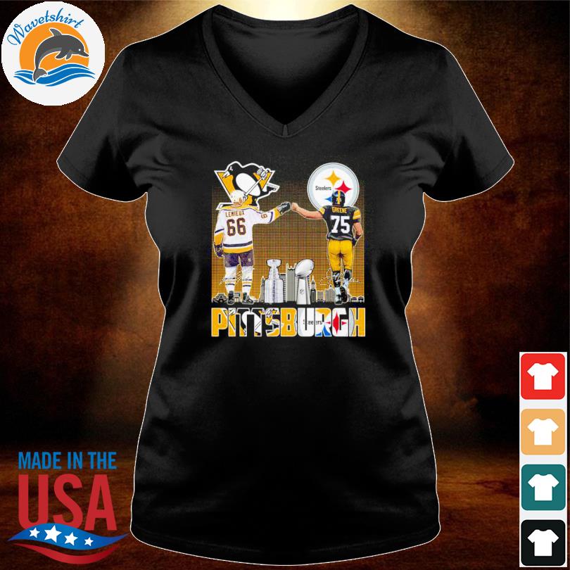 Official pittsburgh Steelers greene and penguins lemieux city champions  T-shirt, hoodie, sweater, long sleeve and tank top