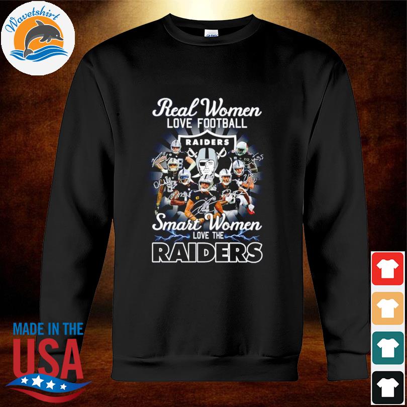 Real women love football smart women love the Las Vegas Raiders 2023 logo  shirt, hoodie, sweater, long sleeve and tank top