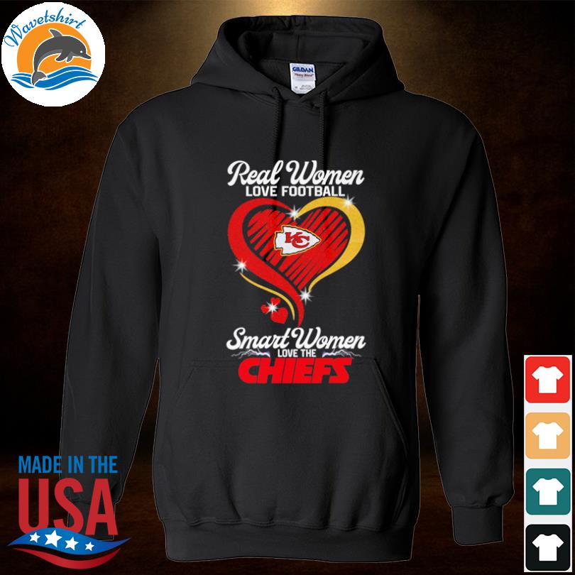 Real women smart women love the Chiefs heart logo shirt, hoodie, sweater,  long sleeve and tank top