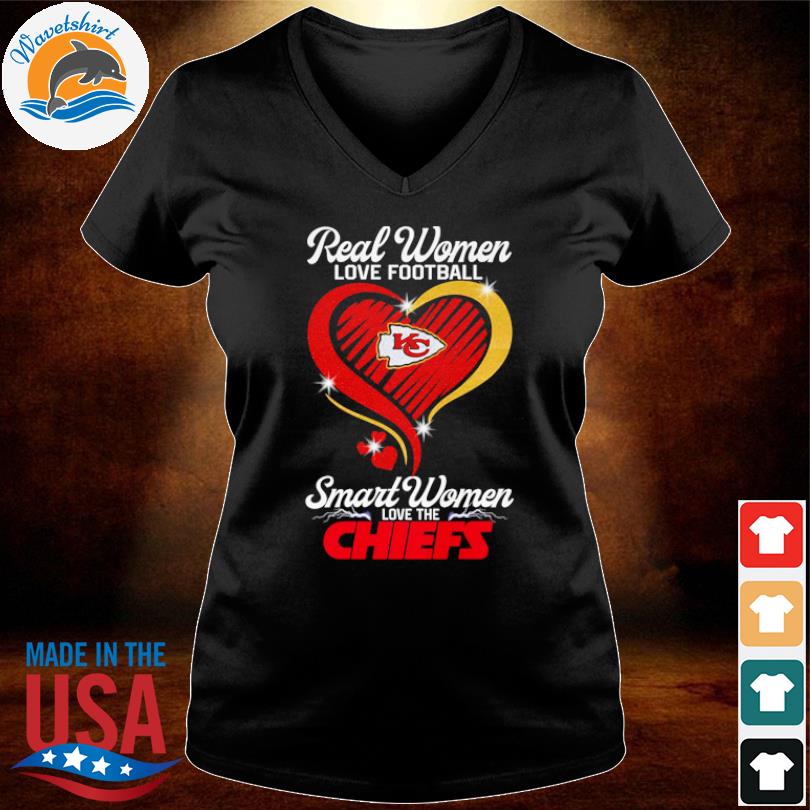 Real women smart women love the Chiefs heart logo shirt, hoodie, sweater,  long sleeve and tank top