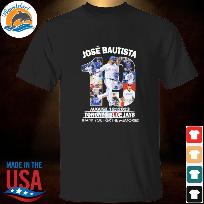 Jose Bautista August 12, 2023 Toronto Blue Jays Thank You For The Memories  T-Shirt, hoodie, sweater, long sleeve and tank top