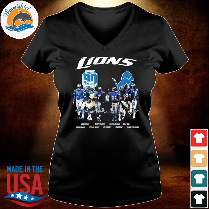 Detroit Lions 90 Seasons Signatures Shirt, hoodie, sweater, long sleeve and  tank top