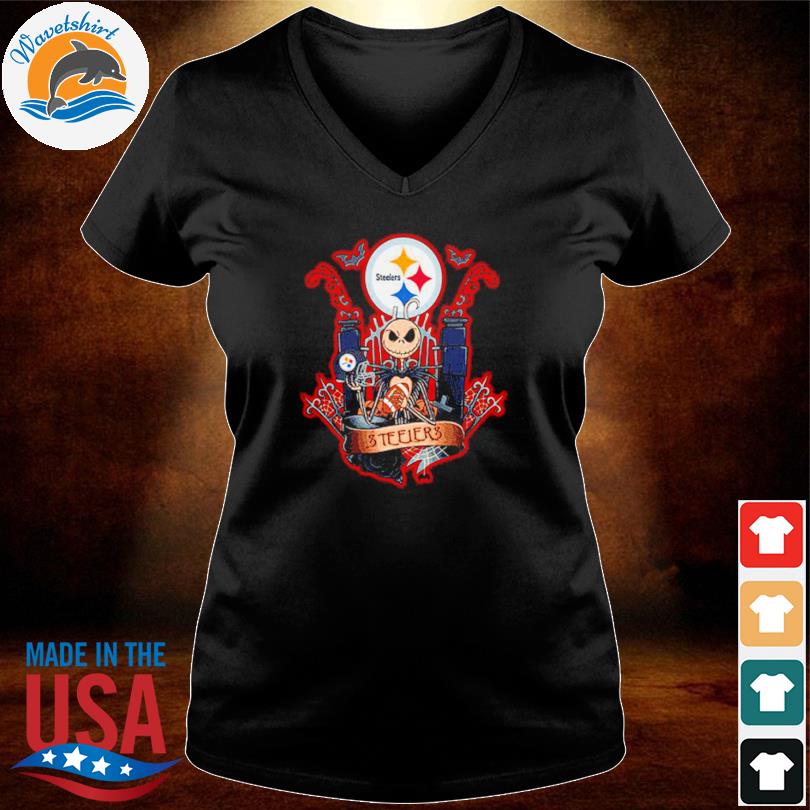 Jack Skellington Fear The Pittsburgh Steelers Pumpkin Halloween Shirt