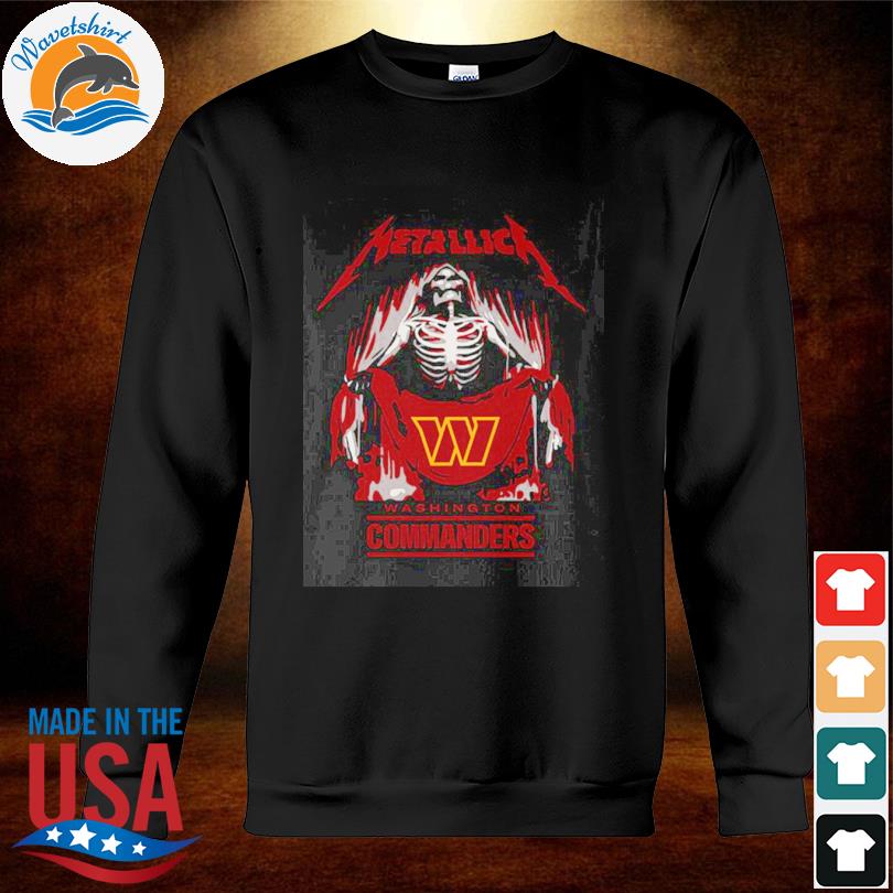 Metallica Collab Washington Commanders 2023 shirt, hoodie, sweater