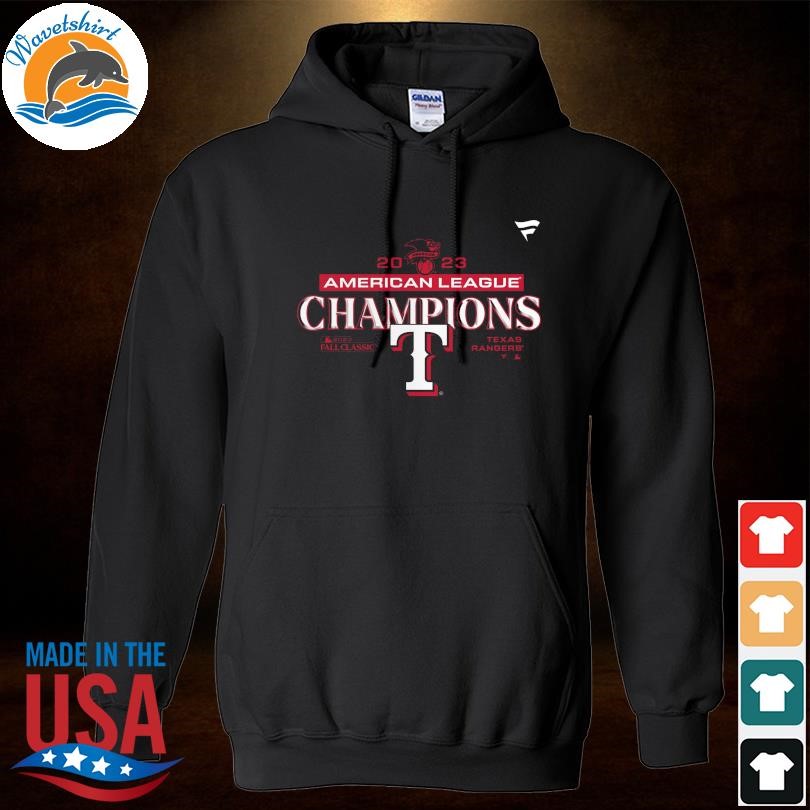 Texas Rangers 2023 American League Champions Locker Room T-Shirt ...