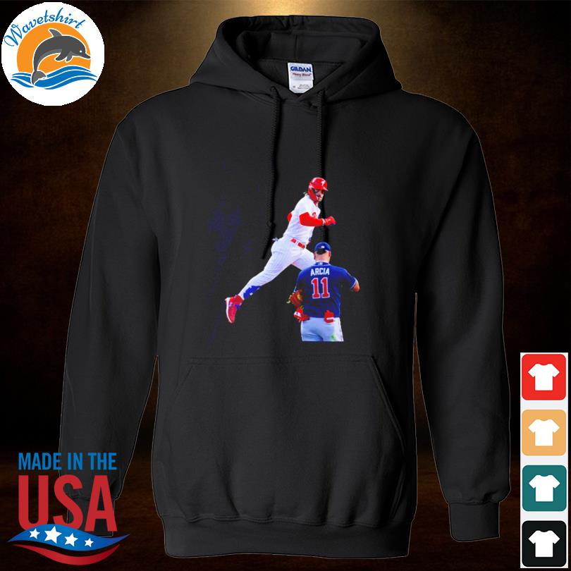 Bryce harper stare down arcia shirt, hoodie, sweater, long sleeve