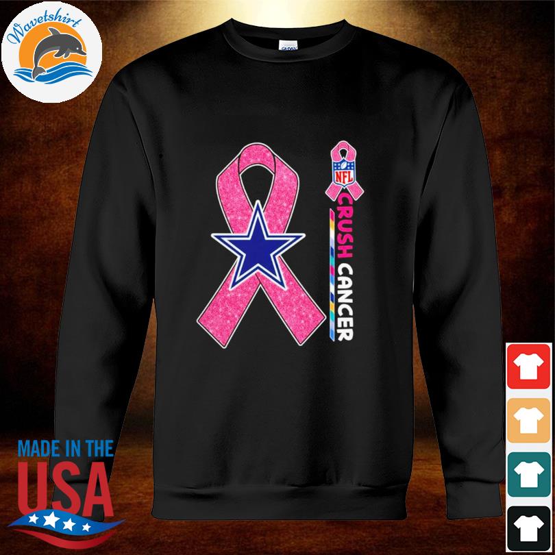 Crush Cancer Dallas Cowboys NFL Shirt Cancer Support Women Men