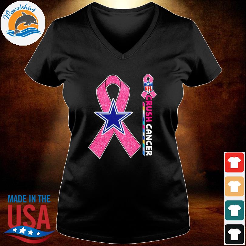 Crush Cancer Dallas Cowboys NFL Shirt Cancer Support Women Men