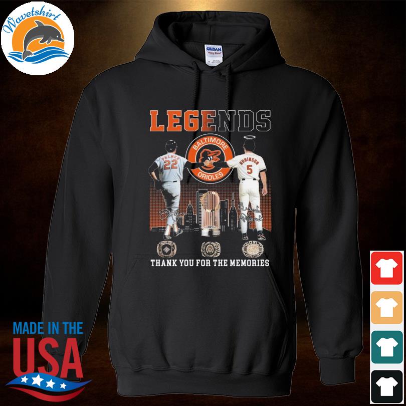 Legends Baltimore Orioles Palmer And Robinson Thank You For The Memories  Signatures Shirt, hoodie, sweater, long sleeve and tank top