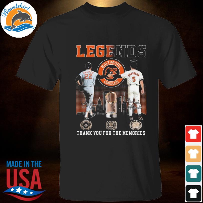 Legends Baltimore Orioles Palmer And Robinson Thank You For The Memories  Signatures T-shirt,Sweater, Hoodie, And Long Sleeved, Ladies, Tank Top