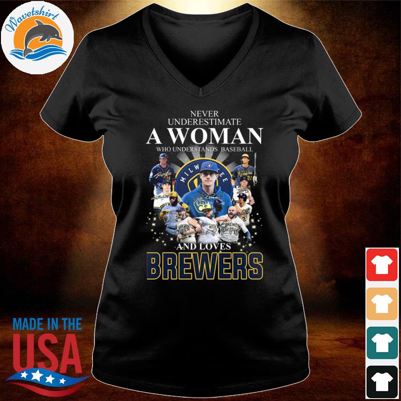 Just A Woman Who Loves Milwaukee Brewers 2023 Signatures Shirt