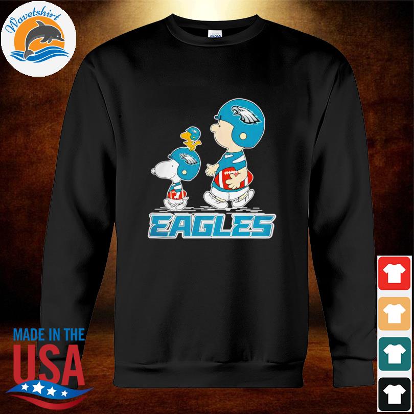 Philadelphia Eagles Snoopy and Charlie Brown with Woodstock cartoon  T-shirt, hoodie, sweater, long sleeve and tank top