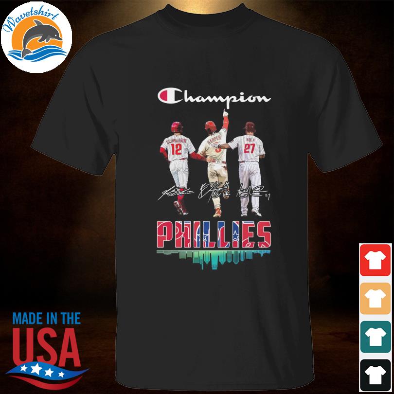 Philadelphia Phillies Skyline Champions Kyle Schwarber Bryce