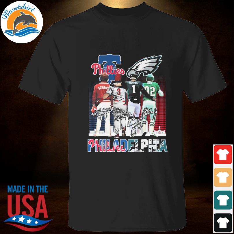 Bryce Harper and Jalen Hurts Philadelphia sport team, Phillies and Eagles  signatures shirt, hoodie, sweater, long sleeve and tank top
