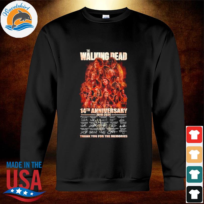 The Walking Dead 14th Anniversary 2010 – 2024 Thank You For The Memories Shirt sweatshirt