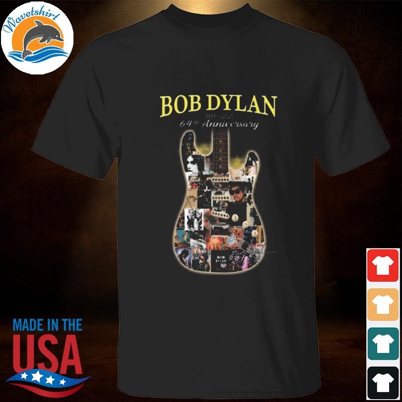 Bob dylan 1961-2025 64th anniversary signature shirt