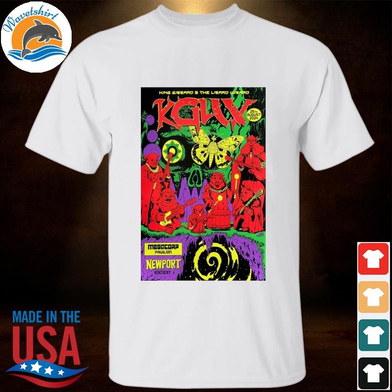 King gizzard and the lizard wizard on aug 25 2024 megacorp pavilion newport ky poster shirt