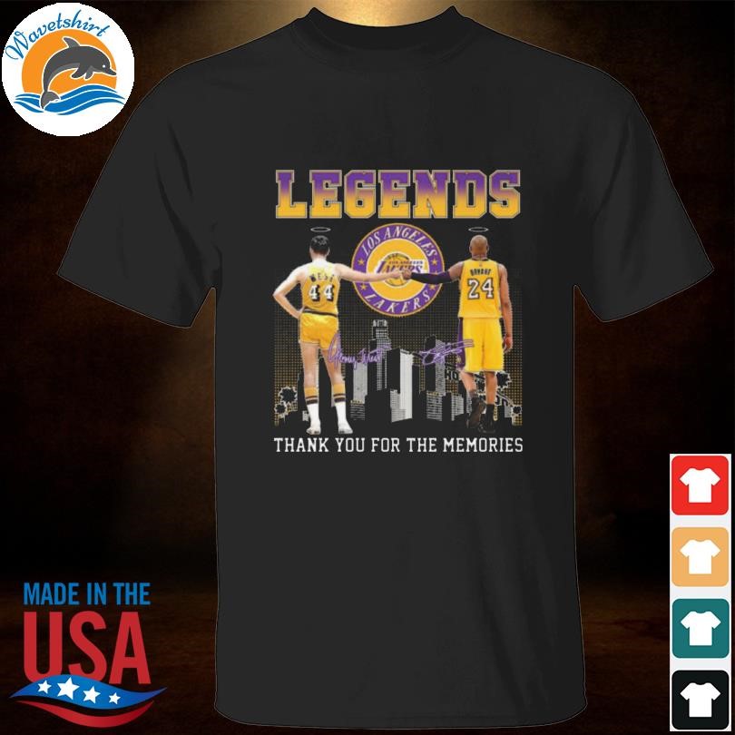 Los angeles lakers legends thank you for the memories signatures 2024 shirt