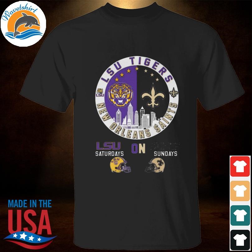 Lsu tigers and New Orleans Saints saturdays saints 2024 shirt