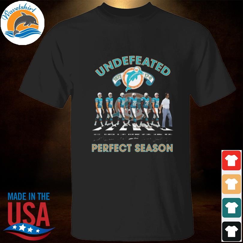 Miami dolphins undefeated perfect season abbey road signatures 2024 shirt