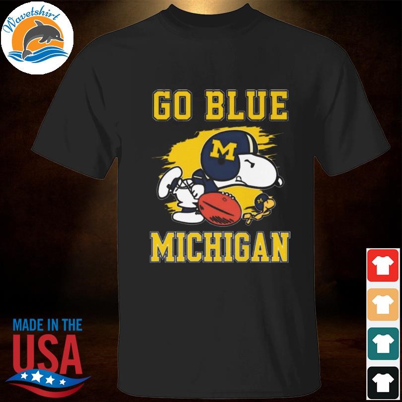 Snoopy go blue michigan wolverines 2024 shirt